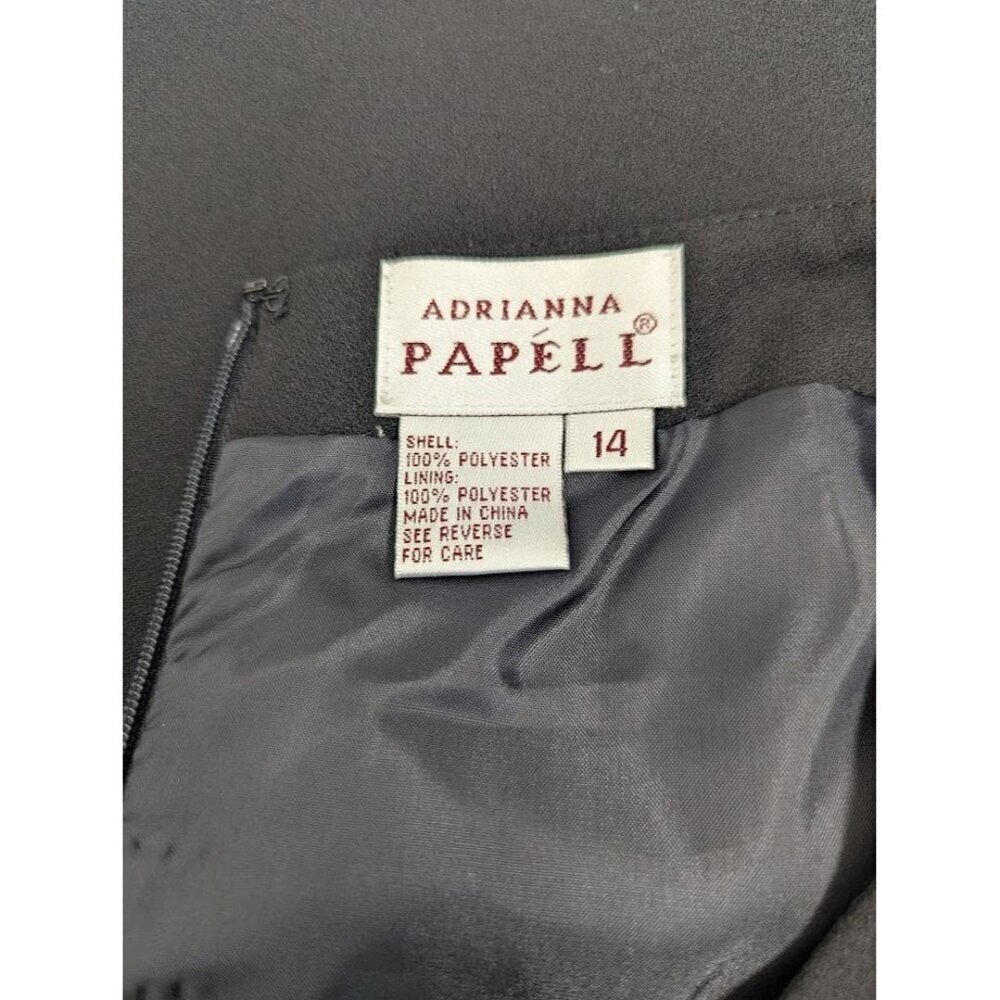 Adrianna Papell women's size 14 black skirt beaded detail, 1990s vintage C14 - Picture 8 of 9